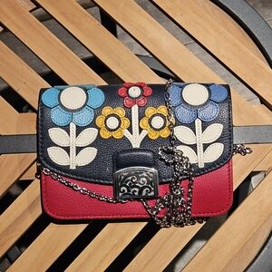 Brighton Floral Crossbody Bag - Red, Blue, Yellow